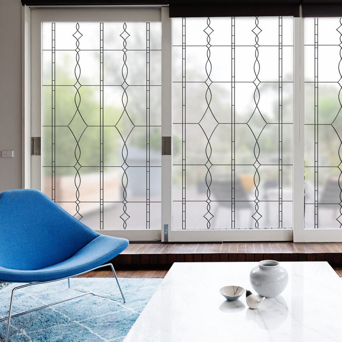 Allure Leaded Glass Privacy Window Film Static Cling Window Film   AllureLeadedGlass PrivacyBlackWindowFilm48x96 700x700 