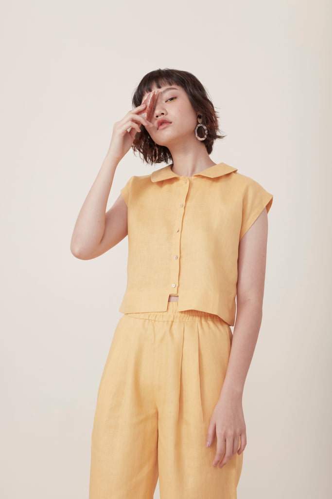 COLLAR CROPPED SHIRT SS19 – Pleasant Simple