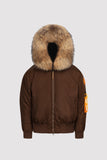 Men's Bomber with Fur in Chocolate