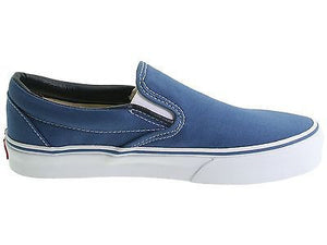 navy blue vans slip on