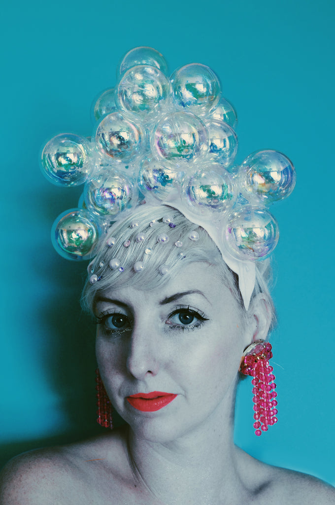 Bubbles iridescent headdress / crown / headpiece – Fumbalinas