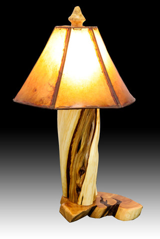 Rustic Juniper Wood Table Lamp on Juniper Base by CrookedWood – The ...