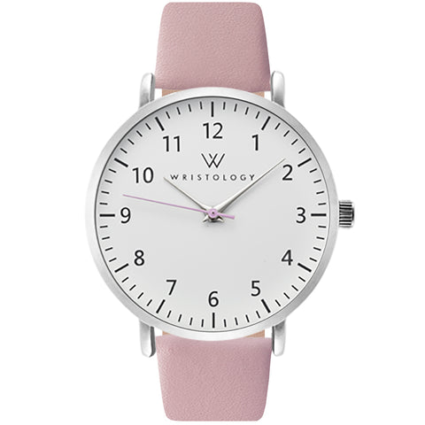 WRISTOLOGY Olivia Womens Numbers Watch - for Nurses Large Face Analog Easy  to Read with Second Hand Silicone Band - Blumaple LLP