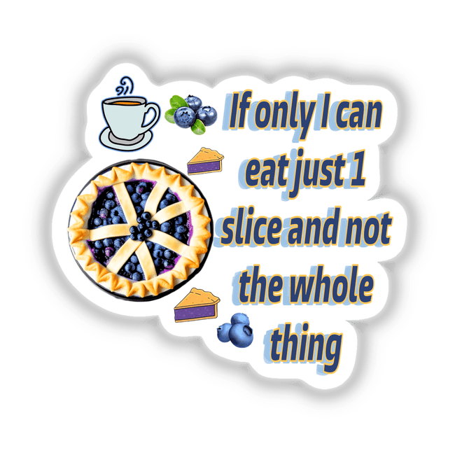 Funny Blueberry Pie Stickers and Digital Artwork