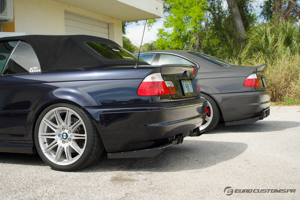 Ecpr Set Of E46 M3 Rear Bumper Splitters With Fins Eurocustomspr