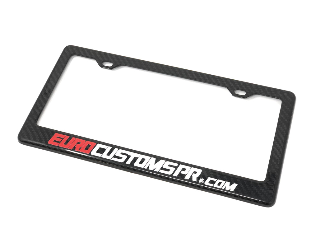 forged carbon fiber license plate frame