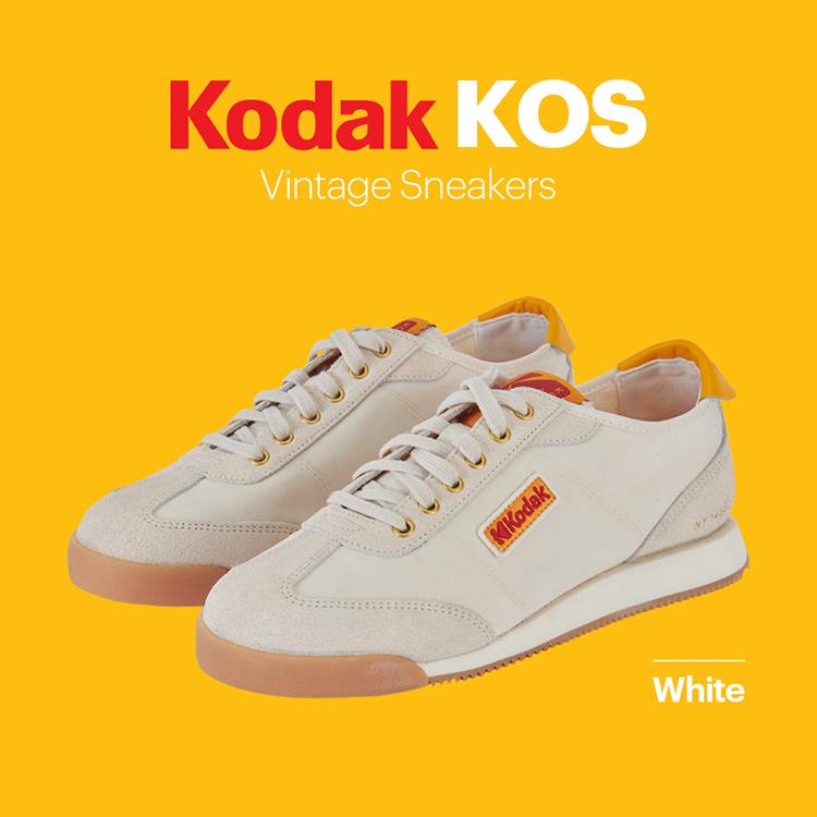 Spytte ud Peep Omkostningsprocent Kodak Apparel KOS Vintage Sneakers White K0363LCR85WHT | hallyumart
