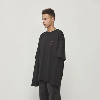 D.PRIQUE Oversized Layered T-shirt Black – hallyumart