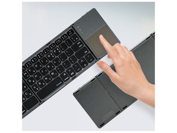 iNote X-Folding Touch Pro Bluetooth Keyboard, Black – hallyumart