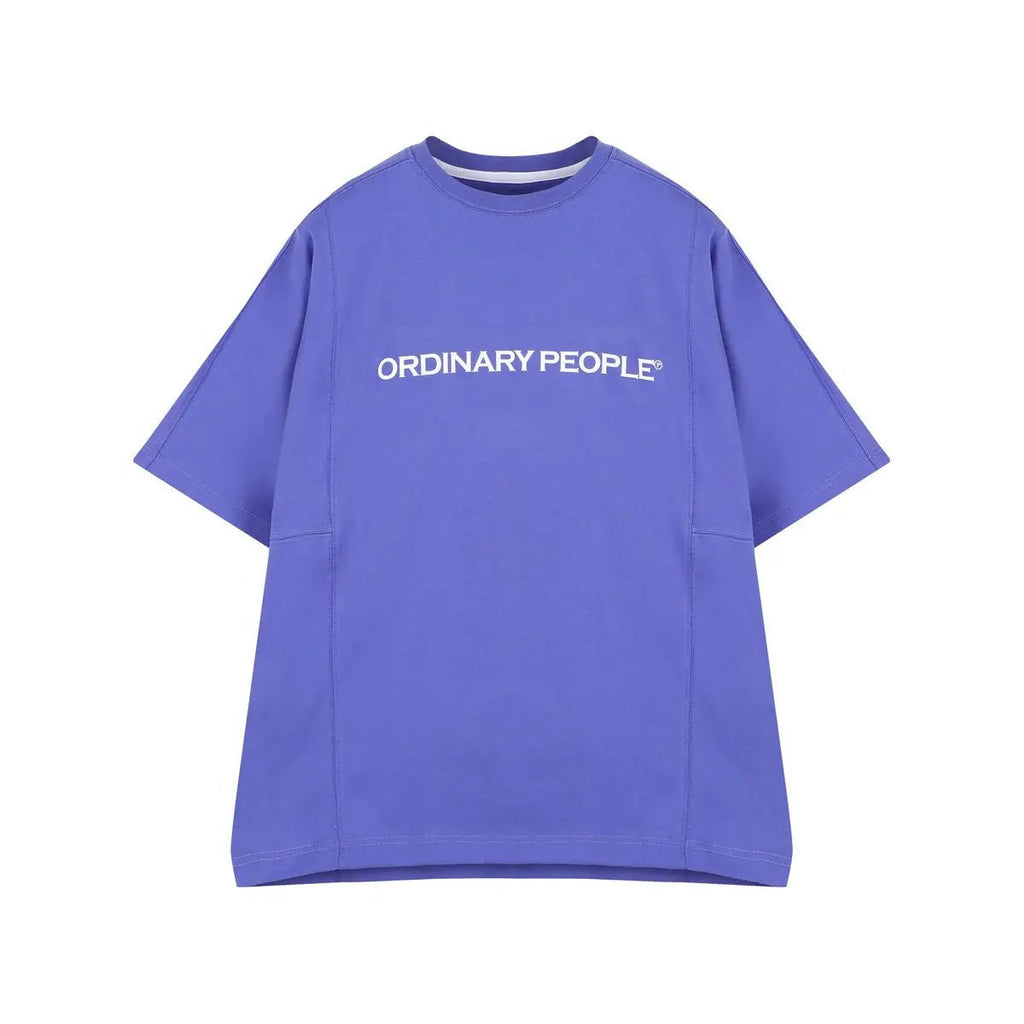 Ordinary People Ordinary Cutting Detail T-shirts Purple – hallyumart