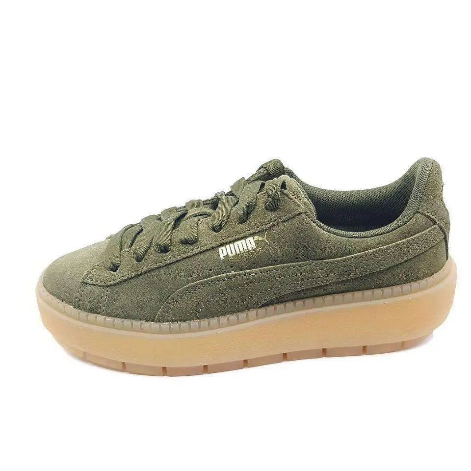 Puma suede platform on sale olive