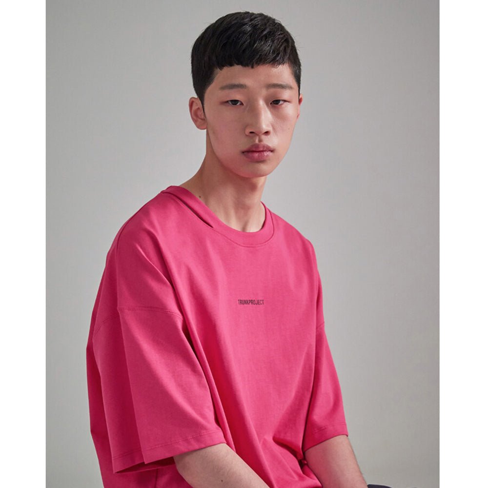 Trunk Project Ver 2. Ripped Hole T-shirts Cotton Pink