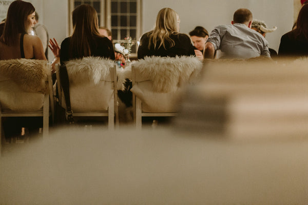 Sheepskin on chairs