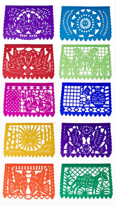 mineral servilleta ayuda Mexican Papel Picado Banner | 5m Long with 10 Large Tissue Paper Flags –  ARTMEXICO