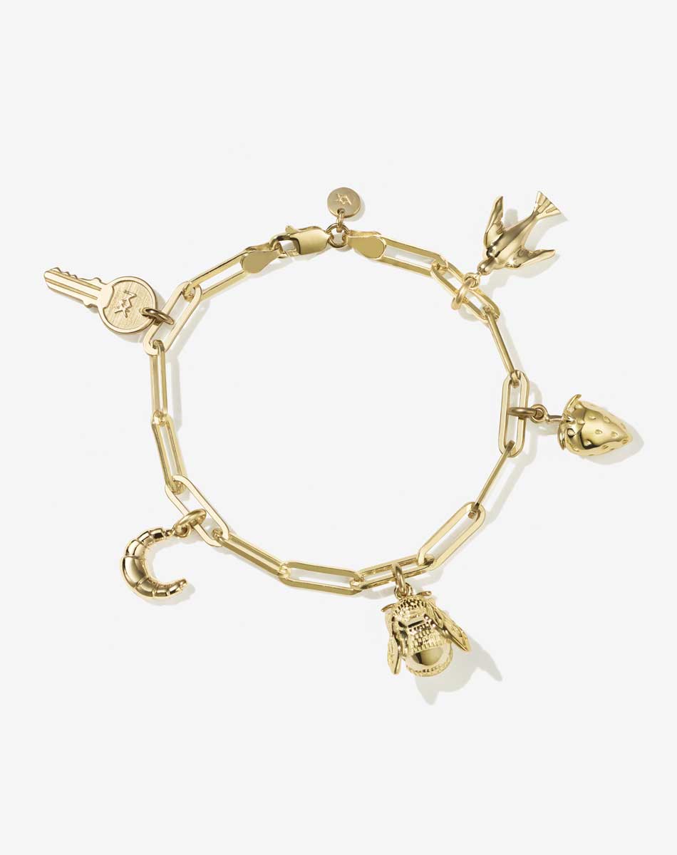 Charm Bracelet | 23k Gold Plated – Meadowlark Jewellery