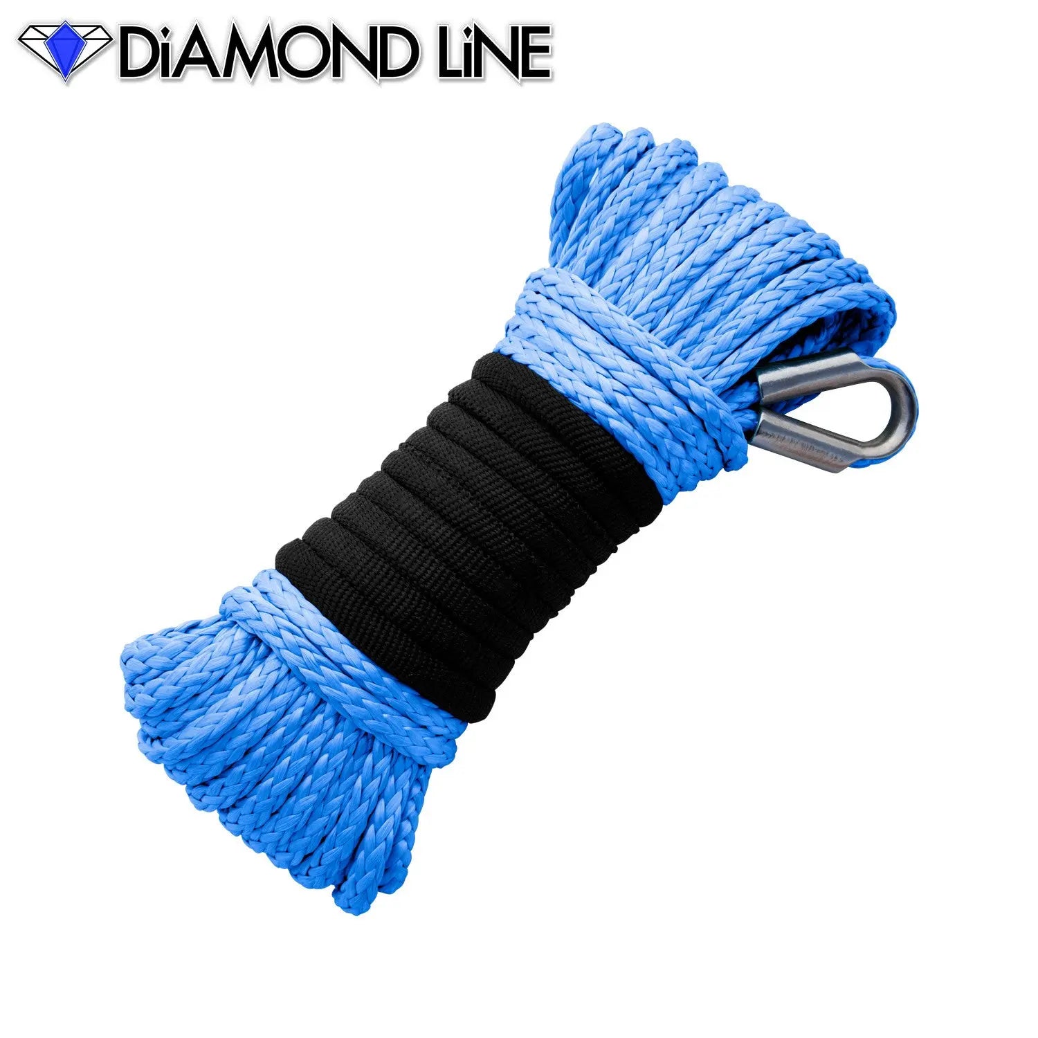 ATV UTV Snow Plow Lift Synthetic Winch Rope - AmSteel Blue