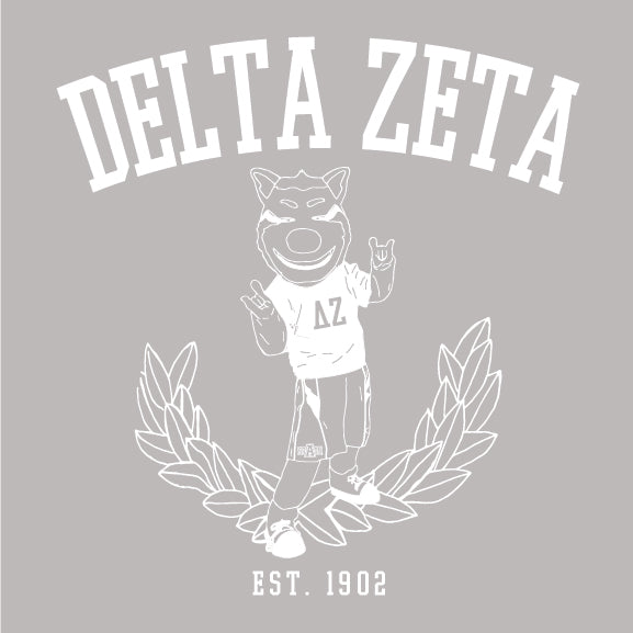Delta Zeta - Old School Mascot - PI-1115 – Pink Ink Screen Printing