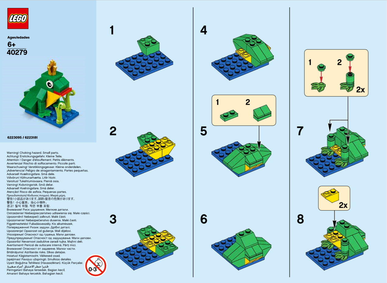 Ekstraordinær Bærbar sejle LEGO® Monthly Mini Build Instructions - Frog