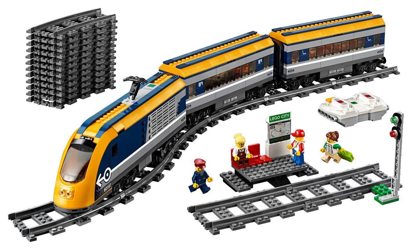 lego 60197 city passenger train toy and tracks building set