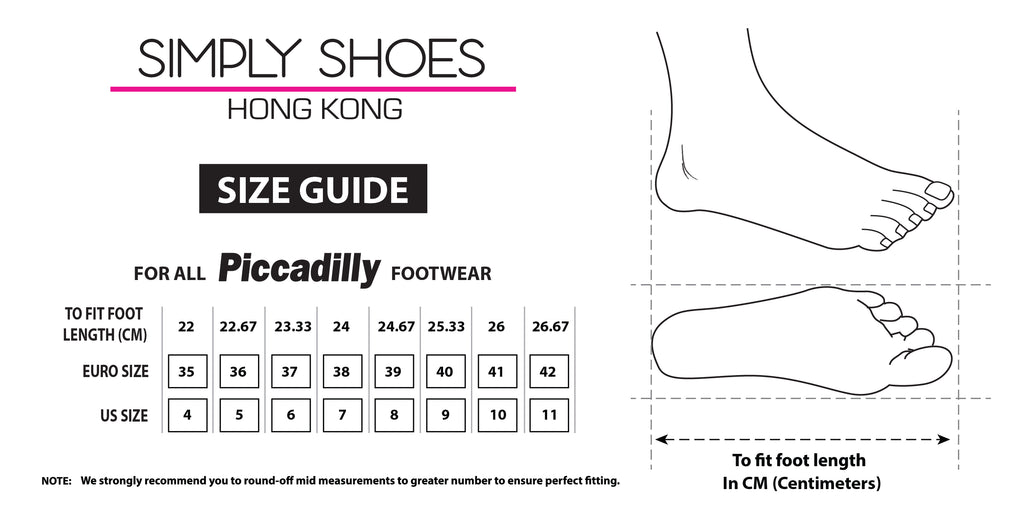Women Size Guide – Simply Shoes Hong Kong