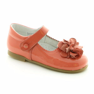 peach baby shoes