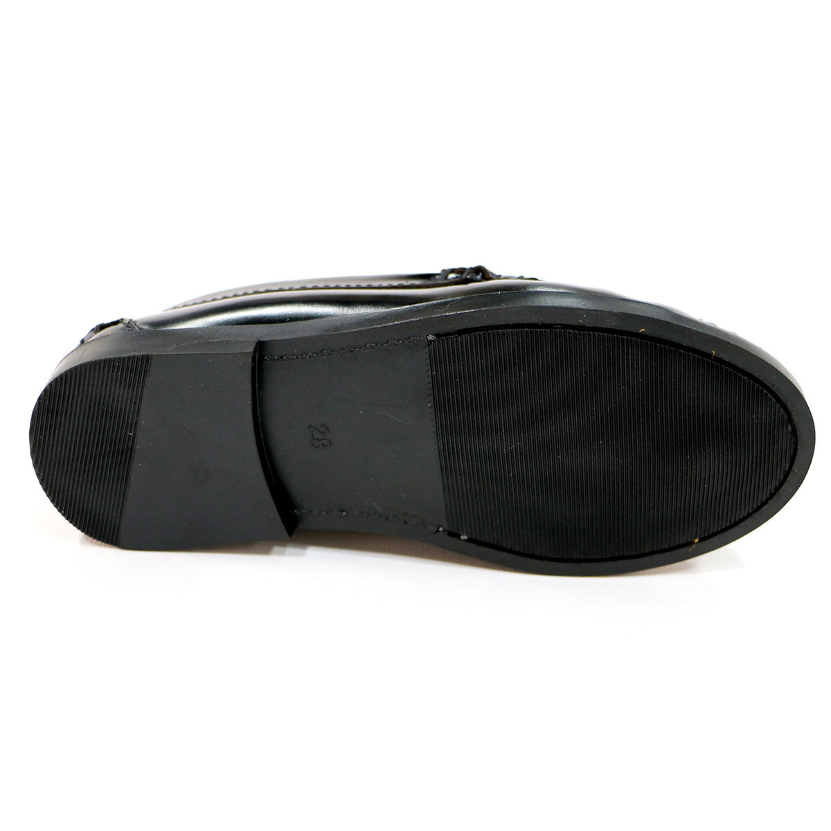 boys black leather school shoes