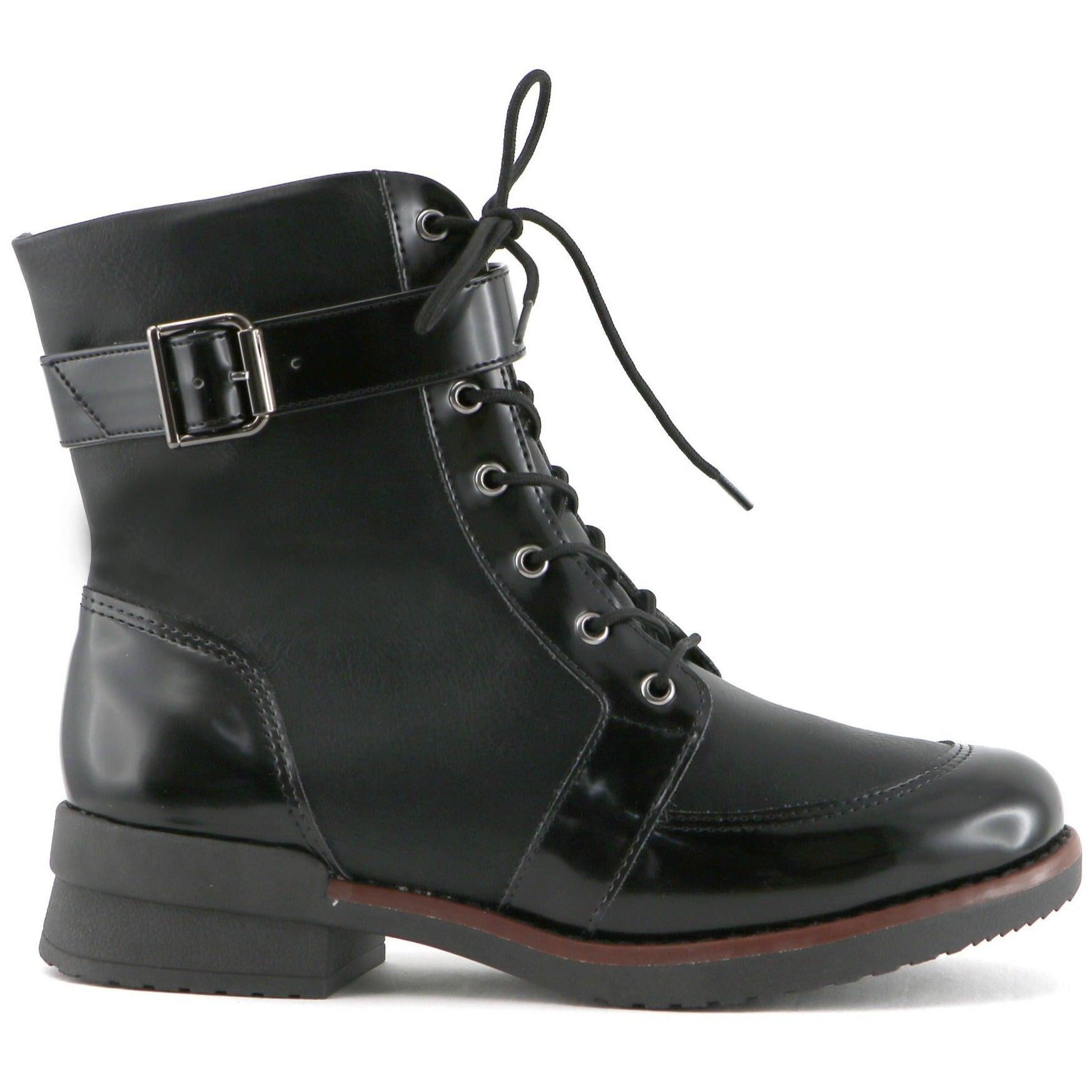 black lace up boot