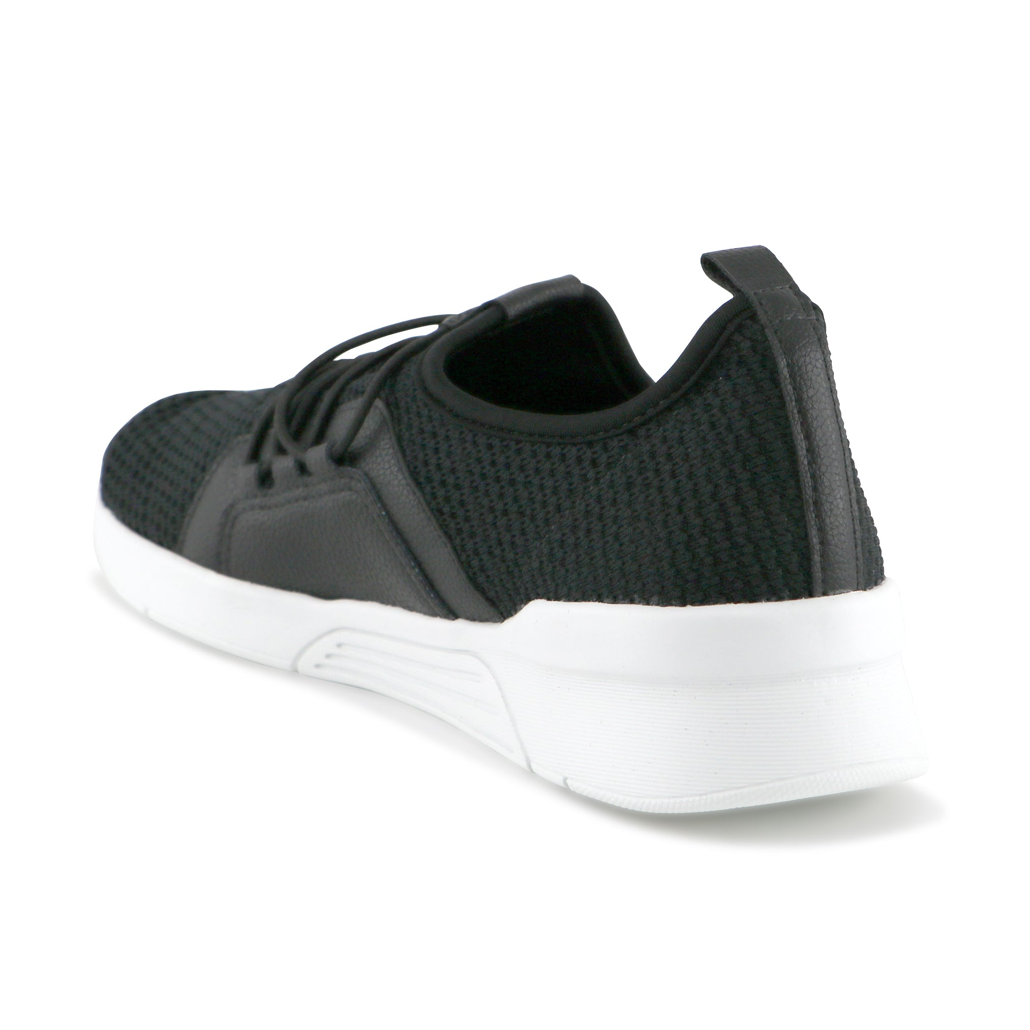 black and white tennis shoes