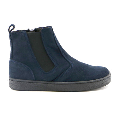 Navy suede with elastic Chelsea Girls ankle Boots (SS-7057) - SIMPLY SHOES HONG KONG