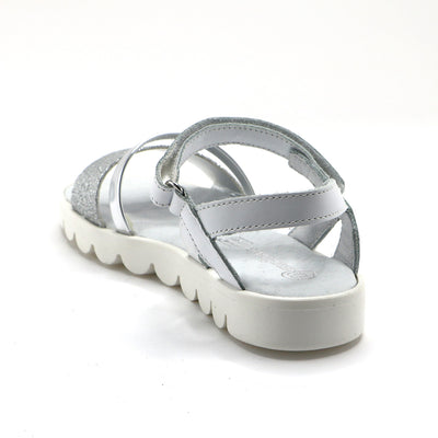 White Leather Girls Sandals (SS-7114) - SIMPLY SHOES HONG KONG