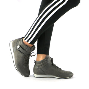 grey casual sneakers