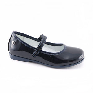 black flat school shoes