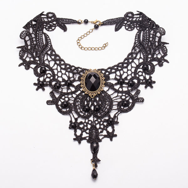 black choker style necklace