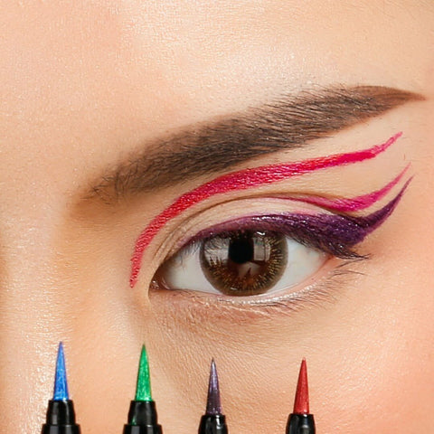 Coloured Graphic Eyeliner Looks for Summer