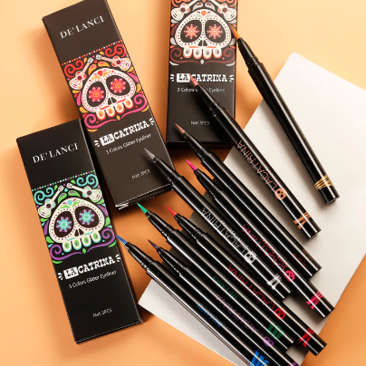 DE‘LANCI LA CATRINA 3 Color /set Glitter Liquid Eyeliner