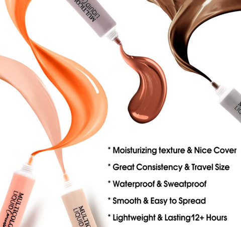 DE'LANCI Multicolor Liquid Concealer for Dark Skin