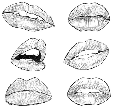 Outline the lips