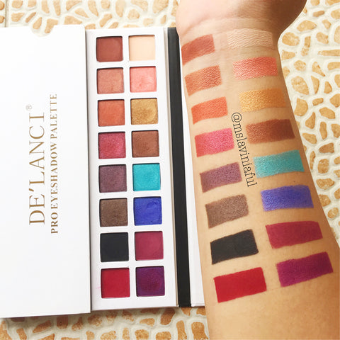 DE'LANCI 16 COLORS PRO EYESHADOW PALETTE MULTI-COLOR COLLECTION FOR SEASON