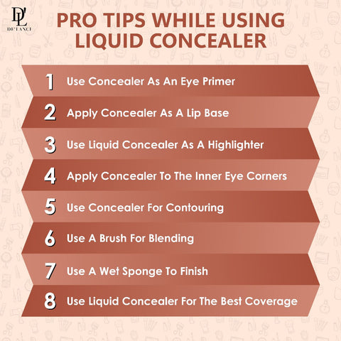 pro tips while using liquid concealer
