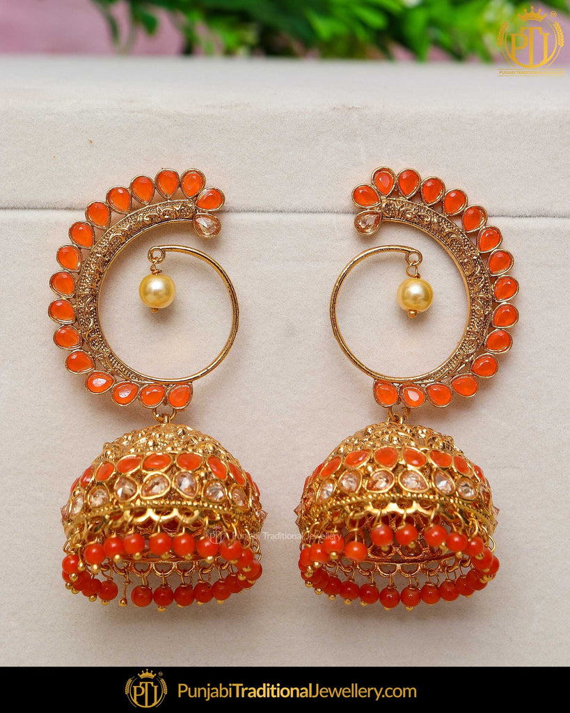 Athena Earring - Bright Orange