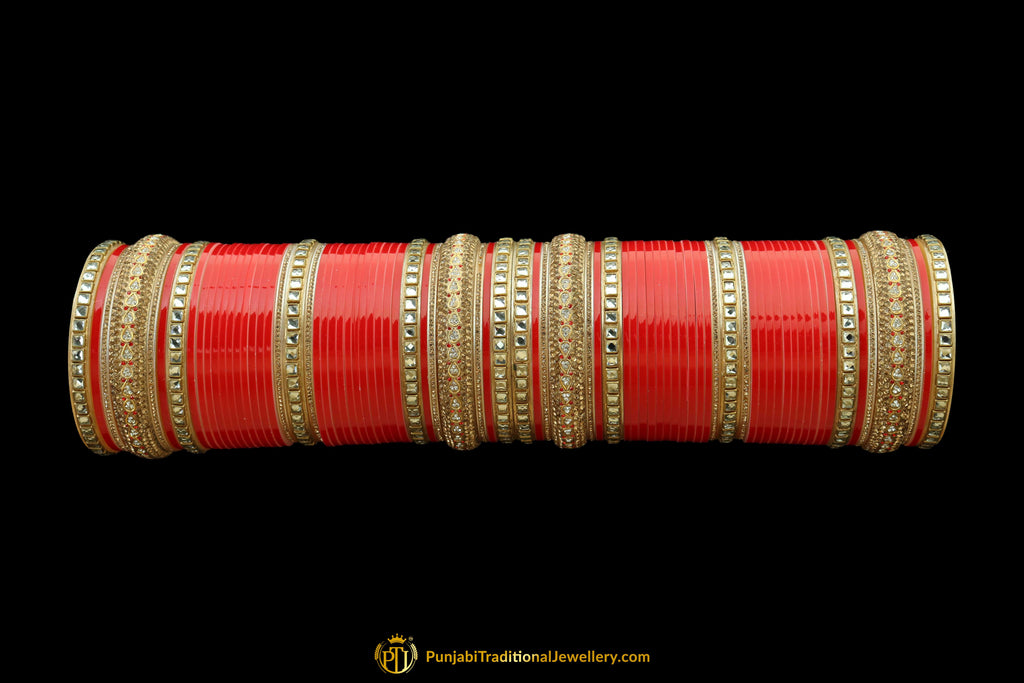 Red Wedding Bridal Chura By Punjabi 