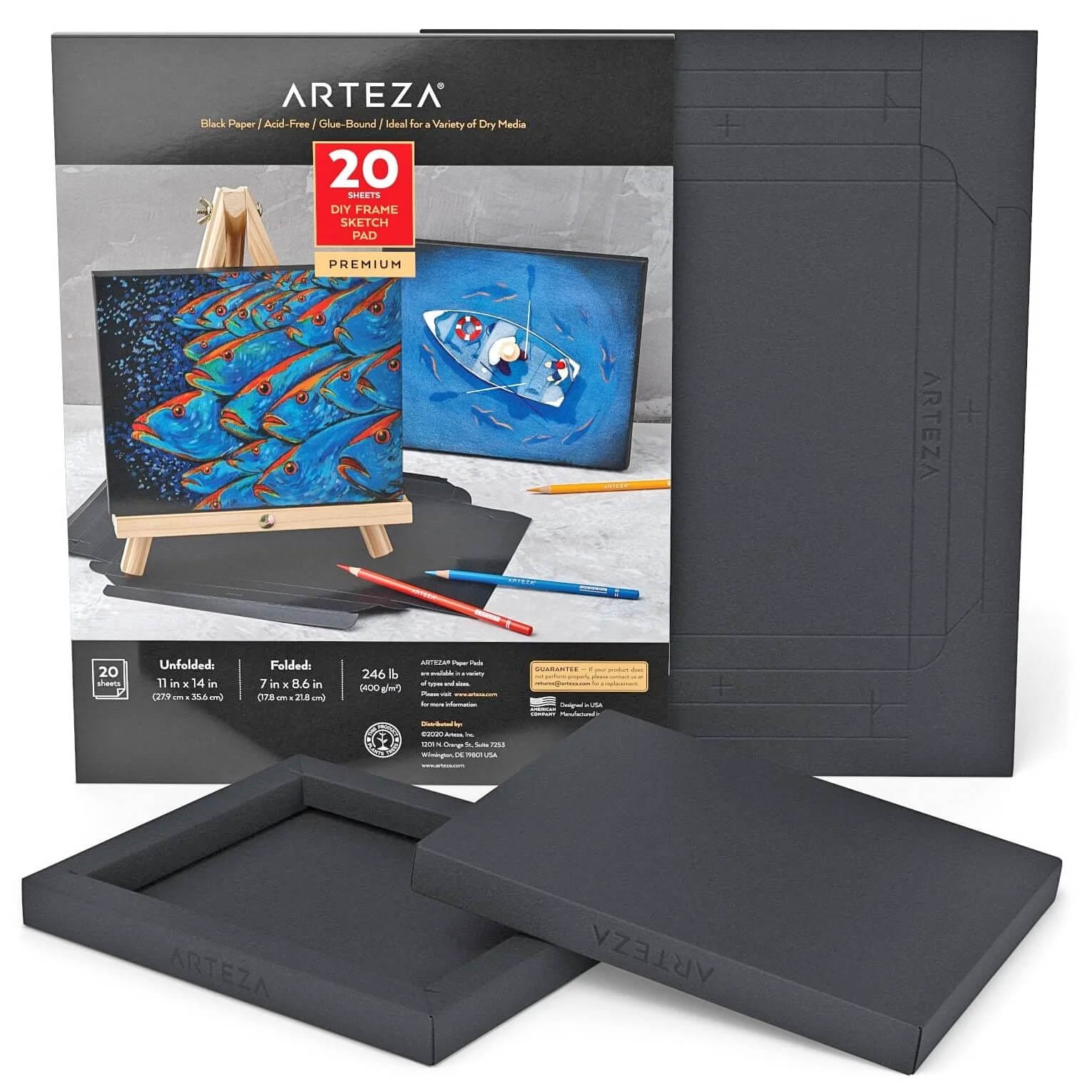 Arteza DIY Frame Sketch Pad Black