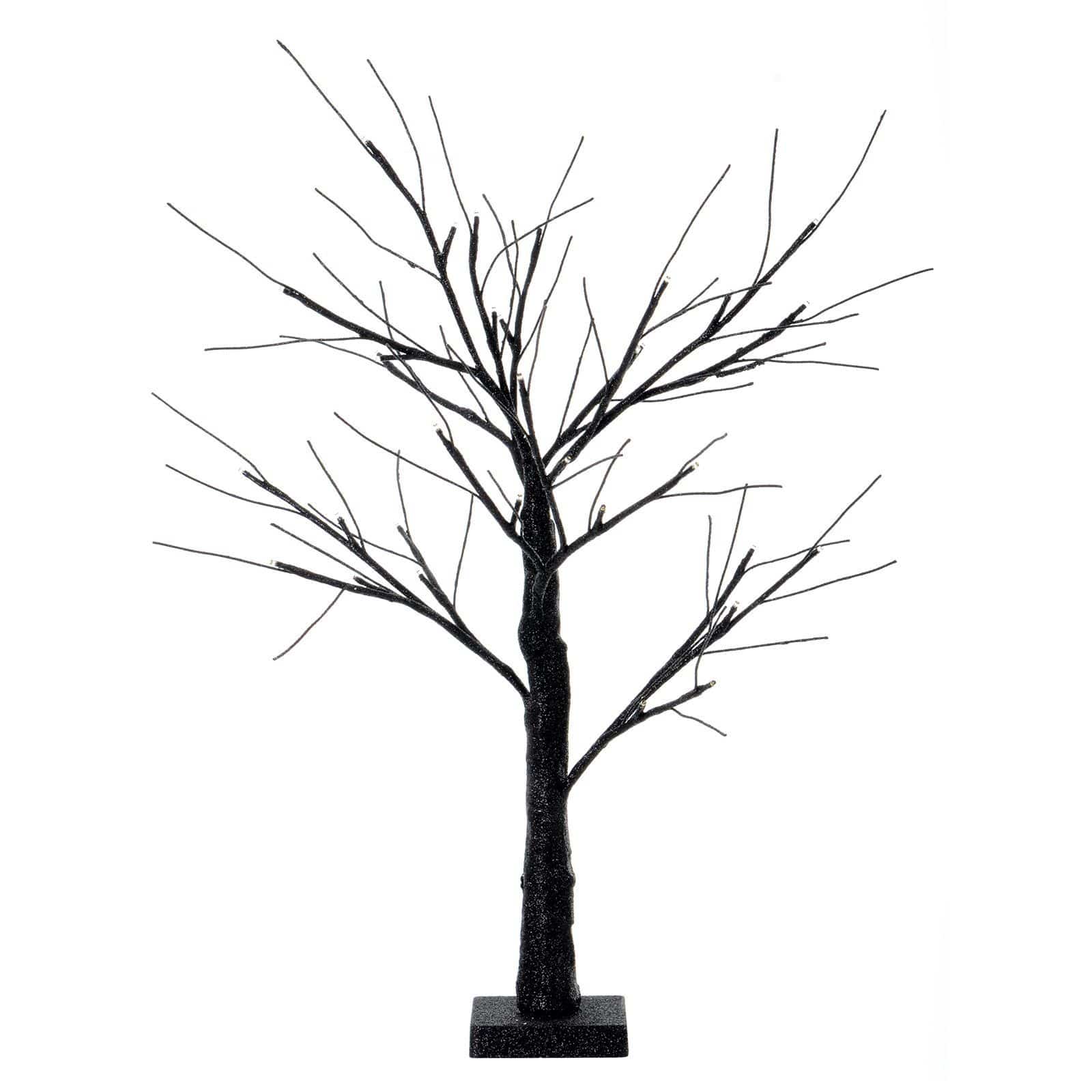 Black Glitter Mini Halloween Twig Tree LED Lights 60cm – XS-Stock.co.uk