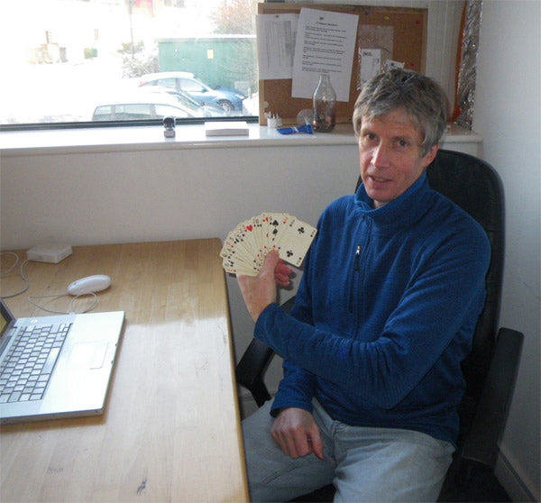 Andy Hyslop with cards