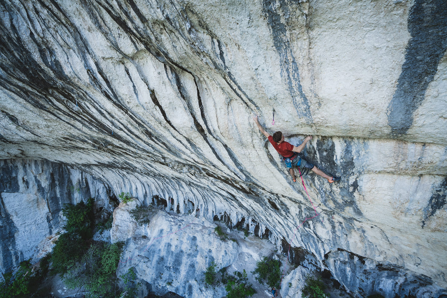 Seb Bouin climbing