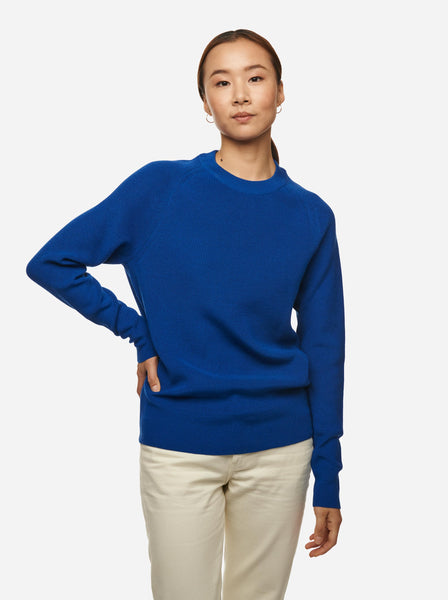 Teym • The Merino Sweater for women • Crewneck • Cobalt Blue • 100% ...