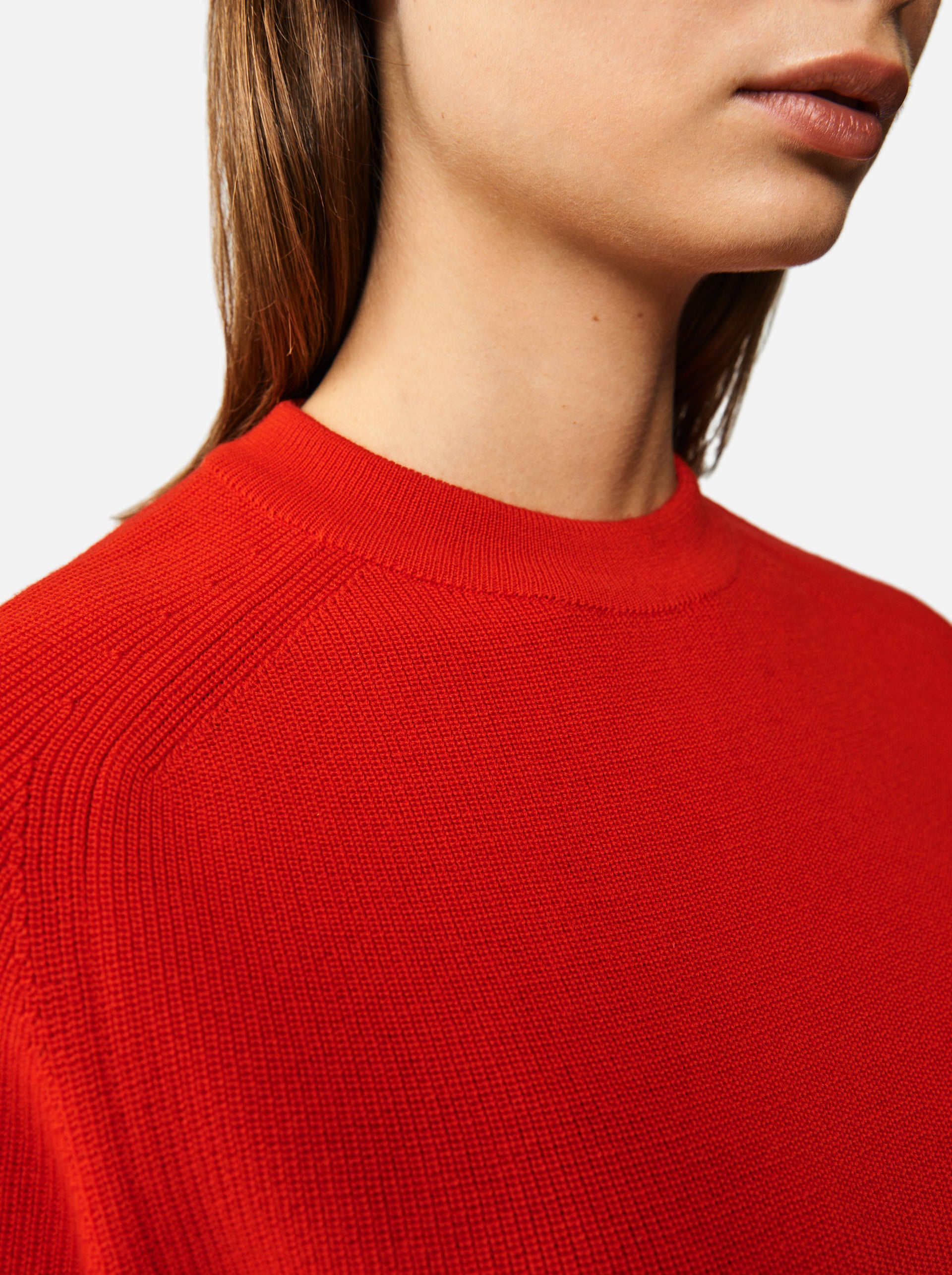 Teym • The Merino Sweater for women • Crewneck • Red • 100% Merino wool