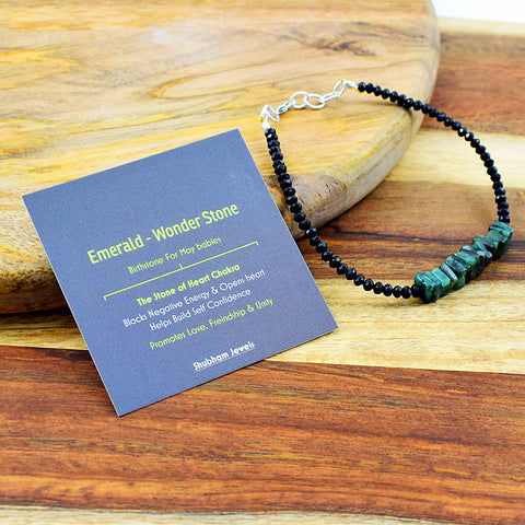Emerald spinel Beads Bracelet