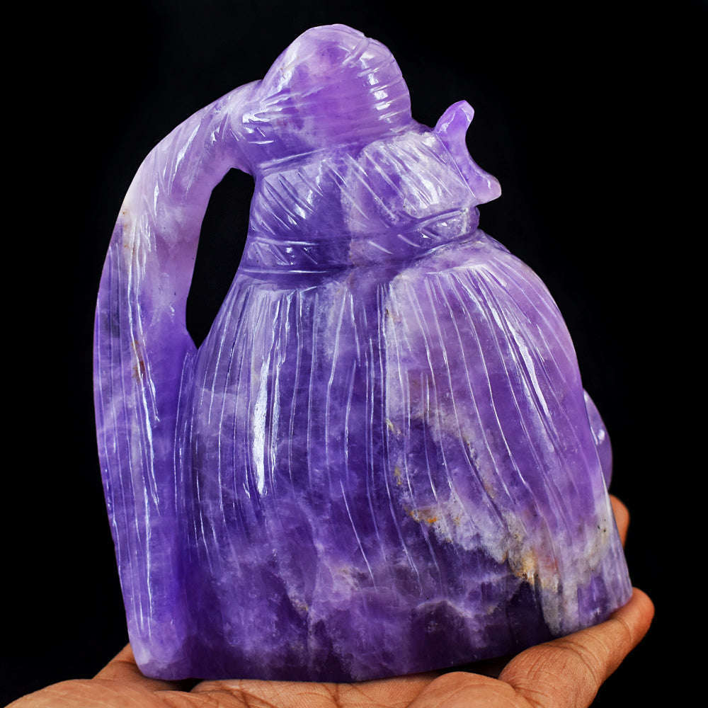 Amazing Hand Carved Amethyst Lord Shiva Head