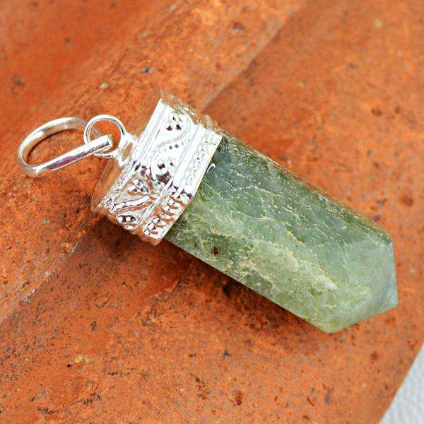 Amazing Natural Green Aventurine Healing Point Pendant